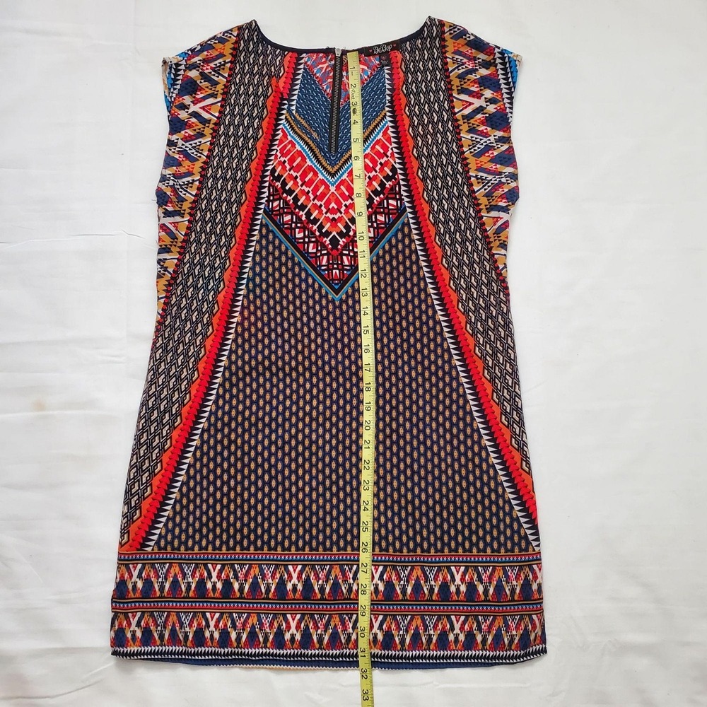 BeBop Women's Multicolor Printed Side Slit Long Shirt Dress Tunic Size Medium - Picture 7 of 15